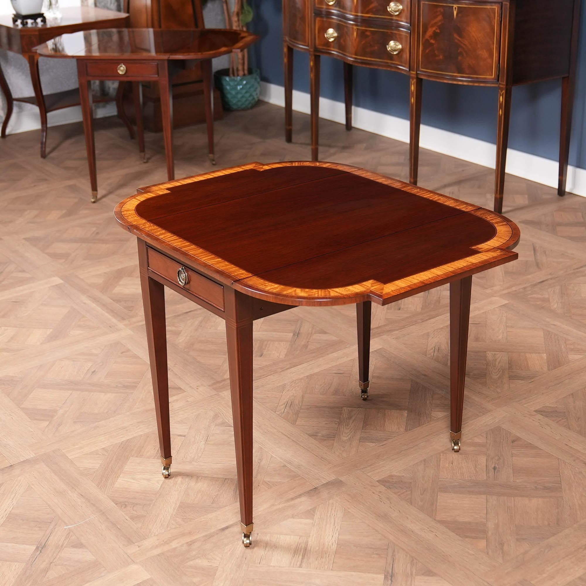 PAIR Vintage Baker Pembroke Tables 5