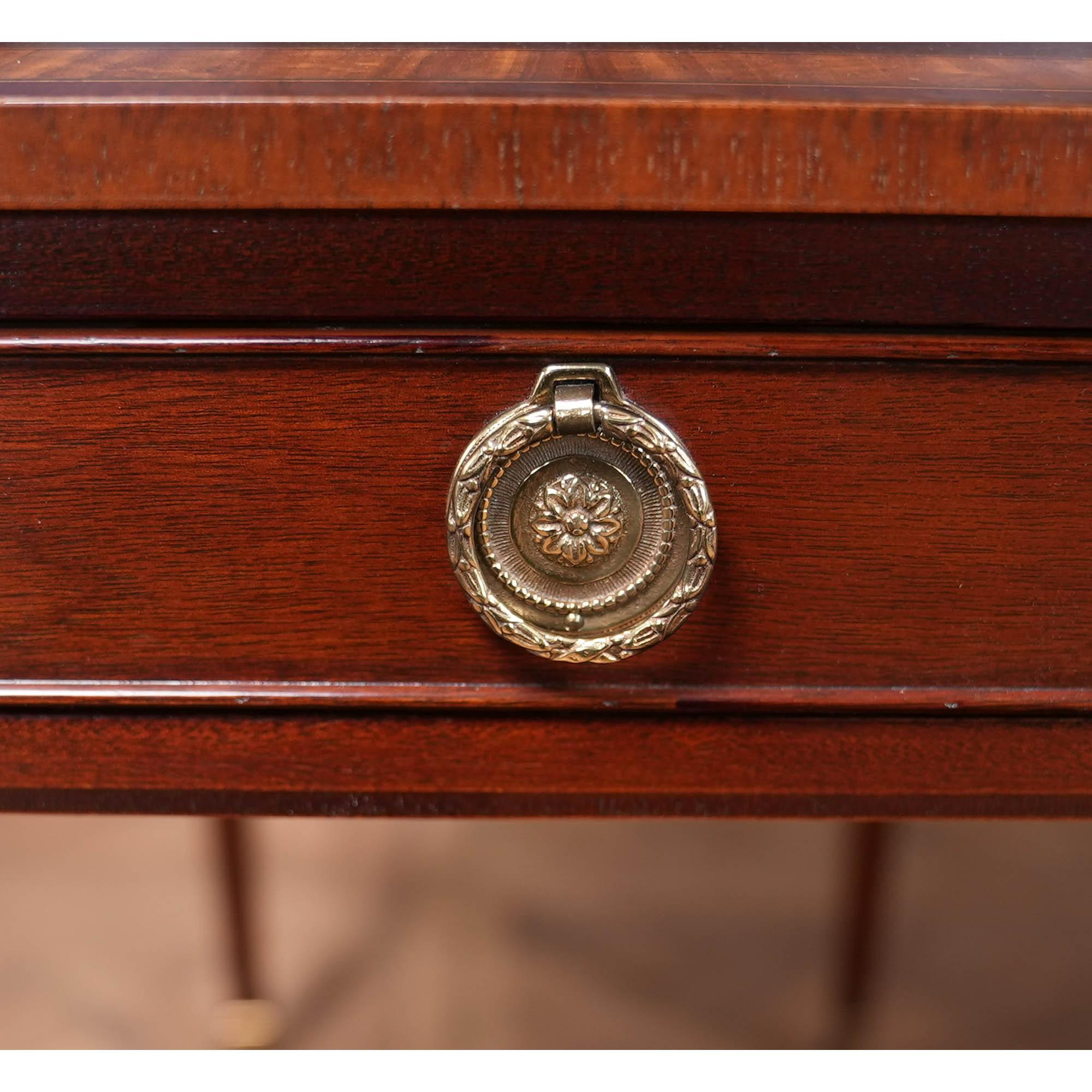 Late 20th Century PAIR Vintage Baker Pembroke Tables