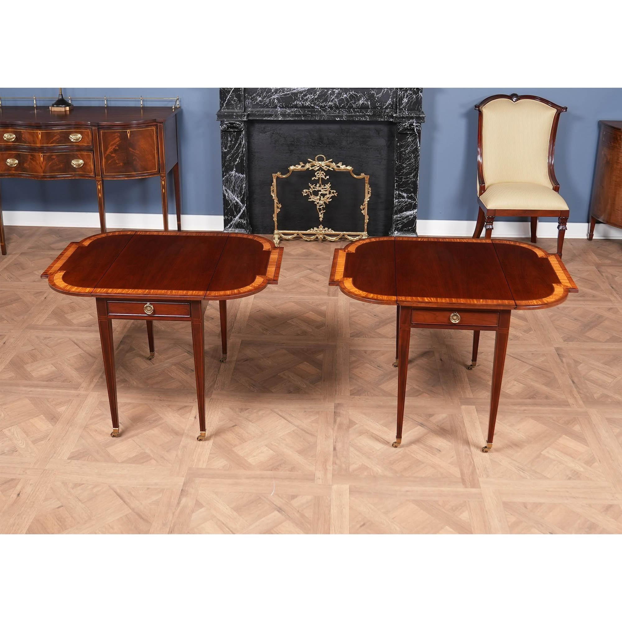 PAIR Vintage Baker Pembroke Tables 2