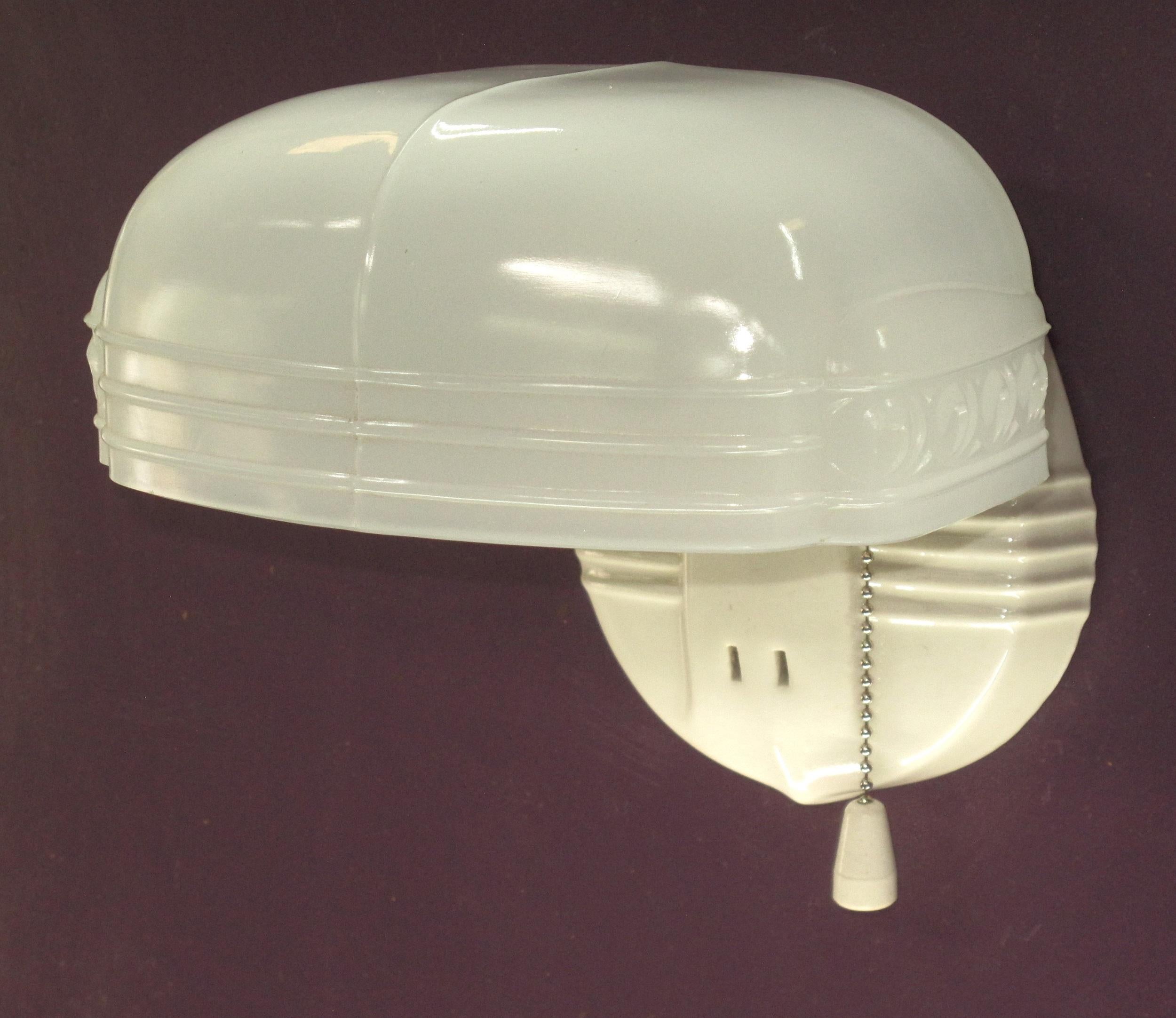 20th Century Pair Vintage Bathroom Sconce Lights, Priced per pair