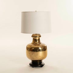 Pair Vintage Brass Urn Table Lamps