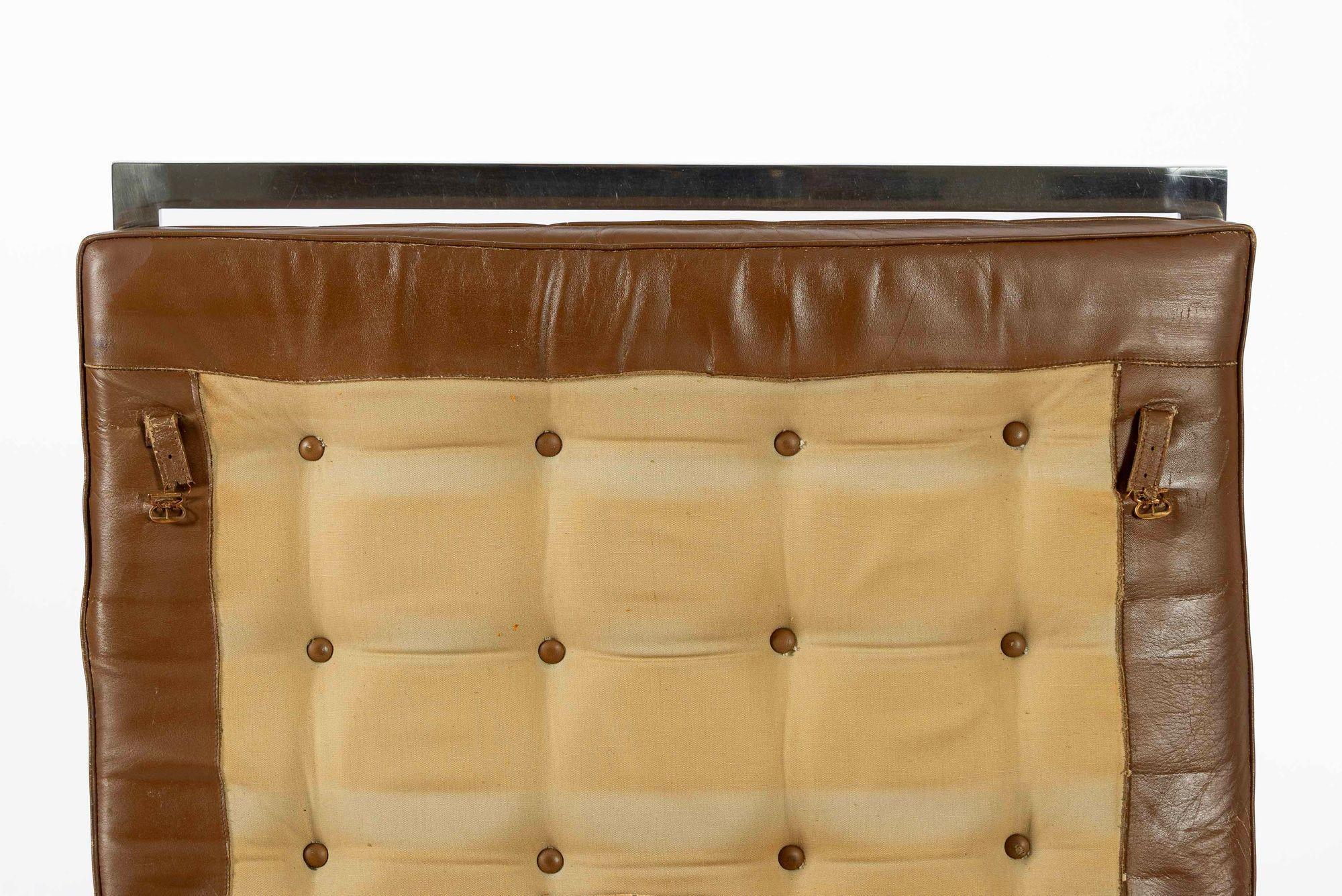 Paar braune Tugendhat Lounge Chairs von Mies van der Rohe für Knoll 1960er Jahre im Angebot 7