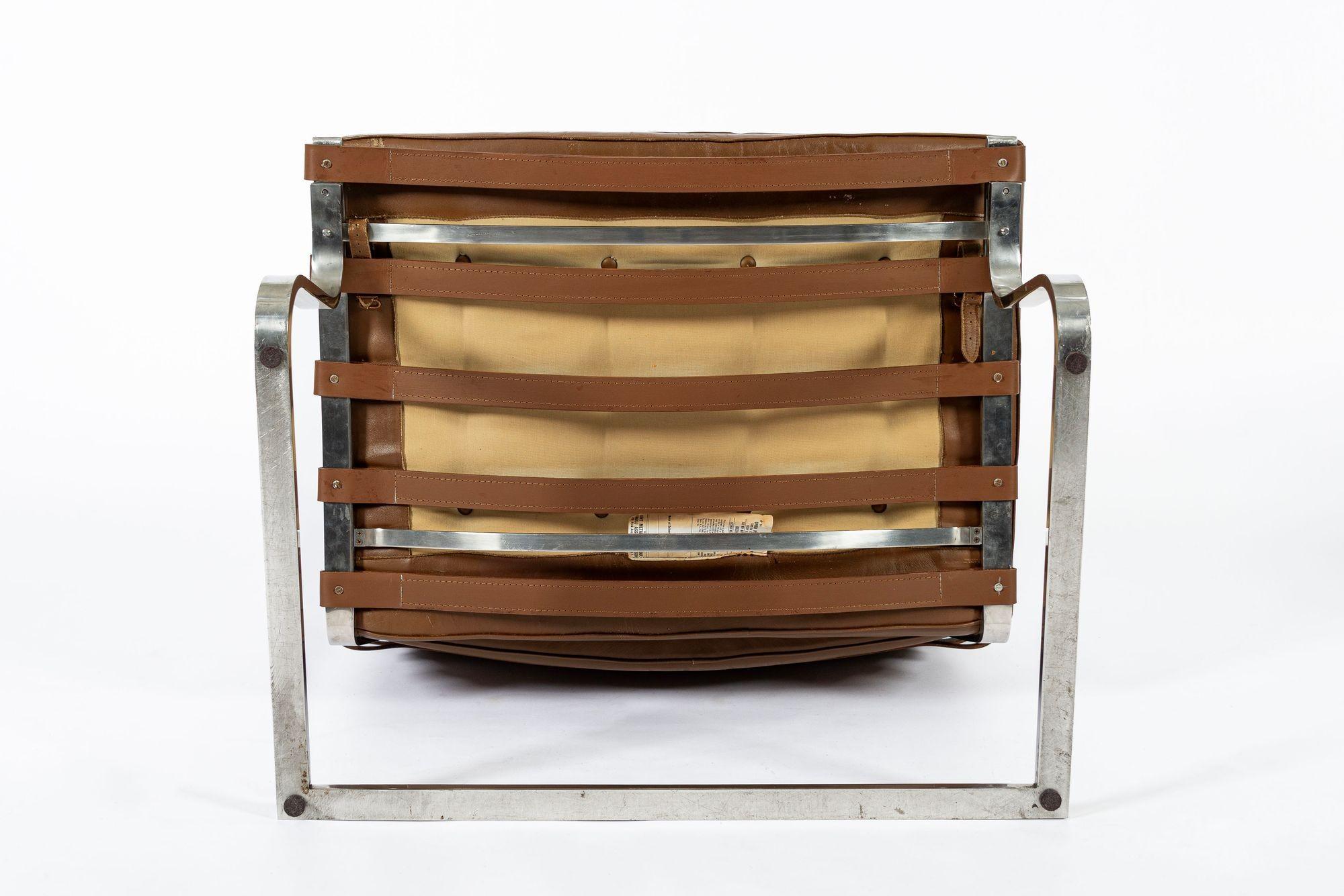 Paar braune Tugendhat Lounge Chairs von Mies van der Rohe für Knoll 1960er Jahre im Angebot 8