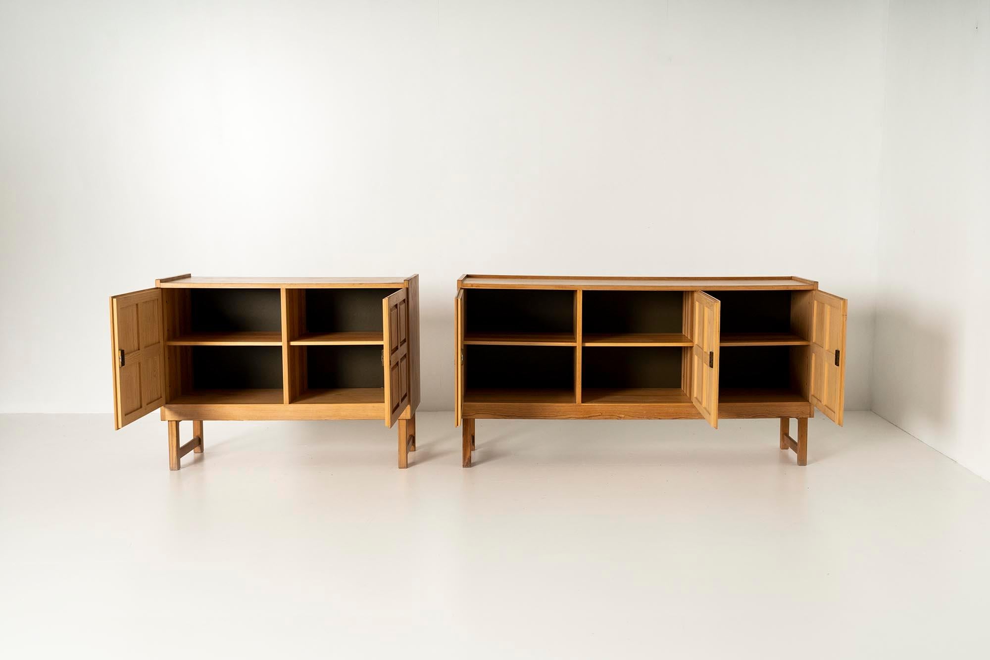 Late 20th Century Pair Vintage Brutalist Sideboards, 1980s