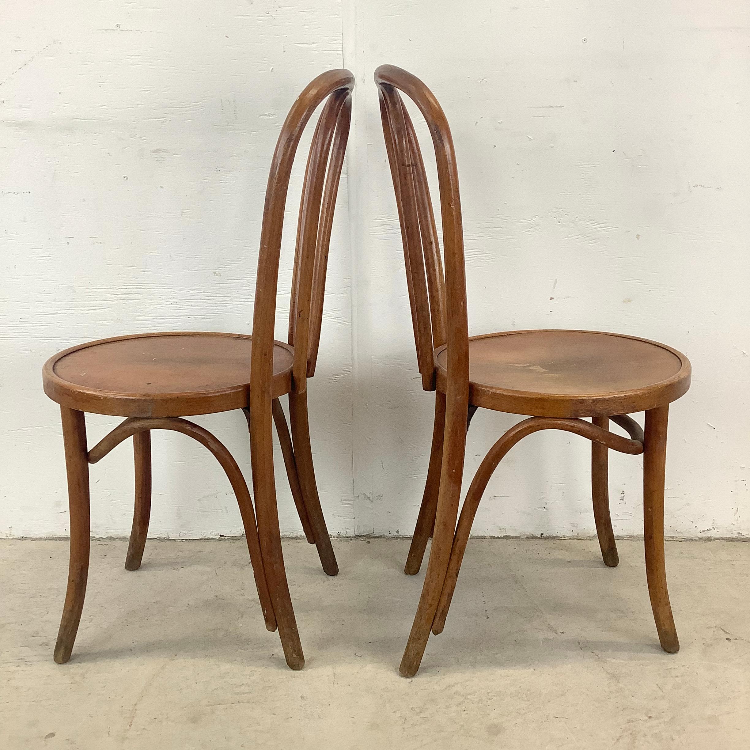 Other Pair Vintage Cafe Style Dining Chairs by Thonet
