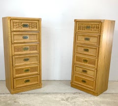 Pair Vintage Campaign Style Lingerie Chests