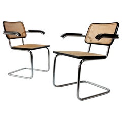 Pair of Vintage Cantilever Tube Chairs No. S64 by Marcel Breuer