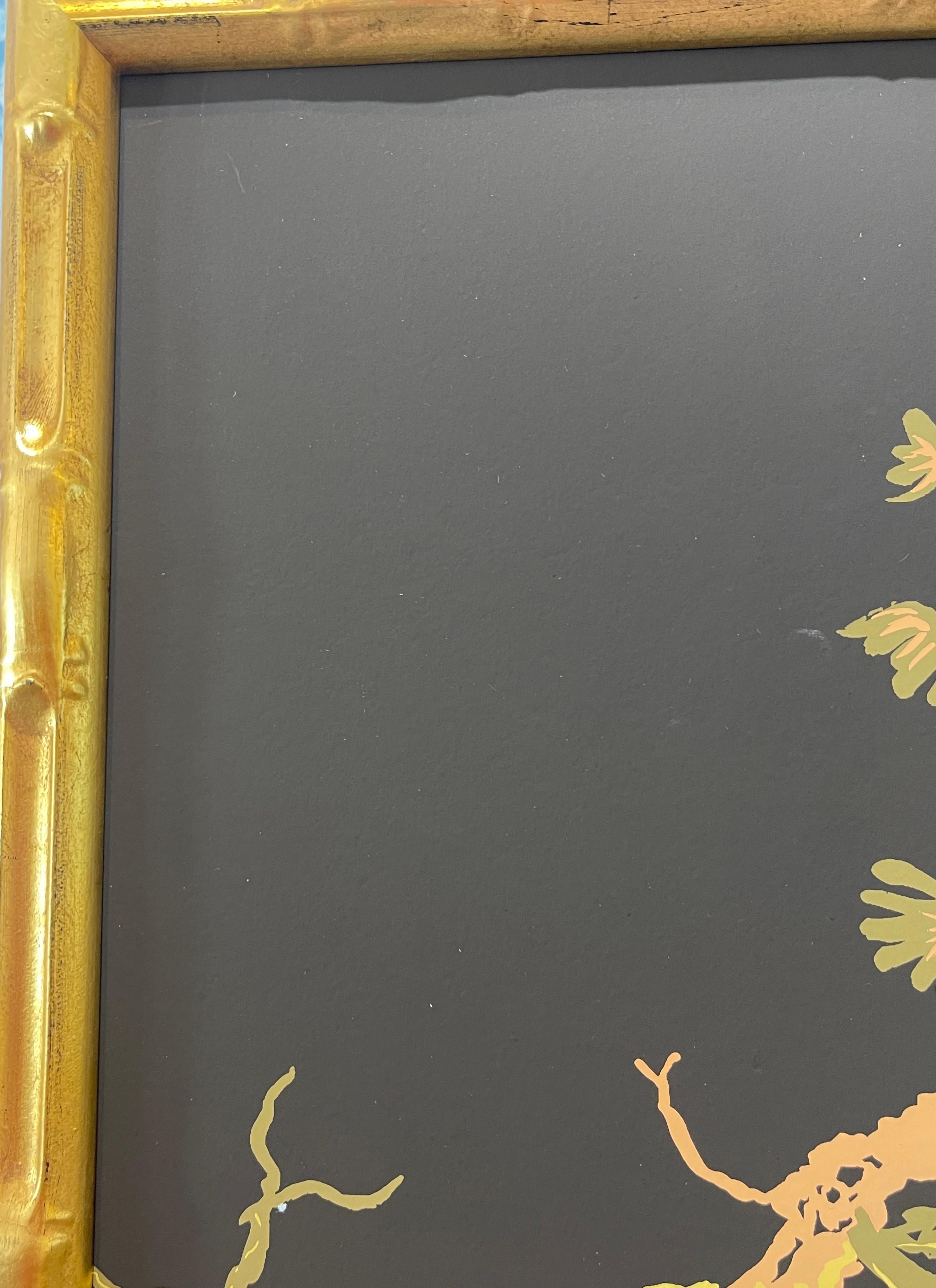 Paar gerahmte Chinoiserie-Tapeteteppiche im Vintage-Stil, von Philip Graf Inc, 1950er Jahre im Angebot 6