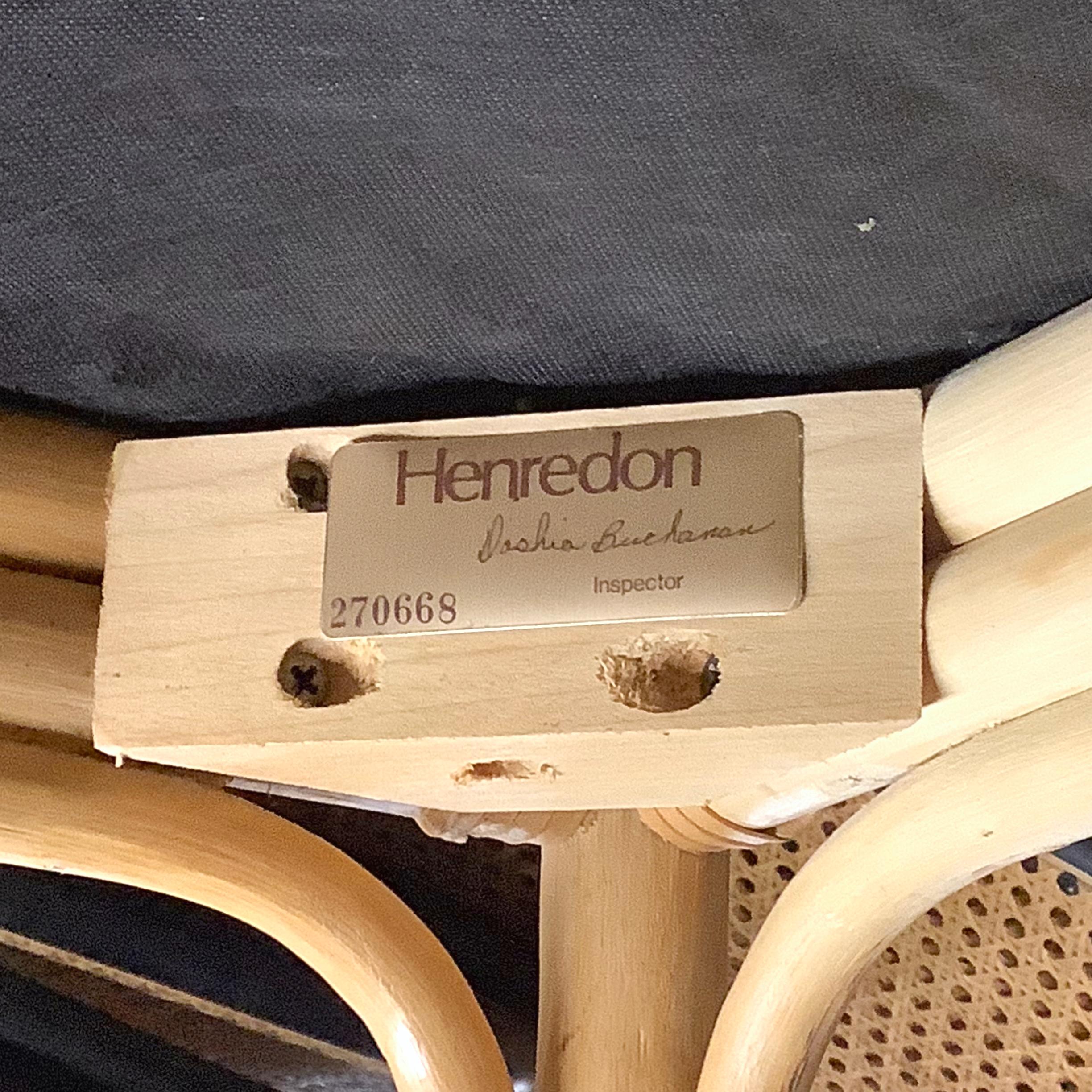 Bambou Paire de fauteuils Vintage By en bambou à dossier haut par Henredon en vente