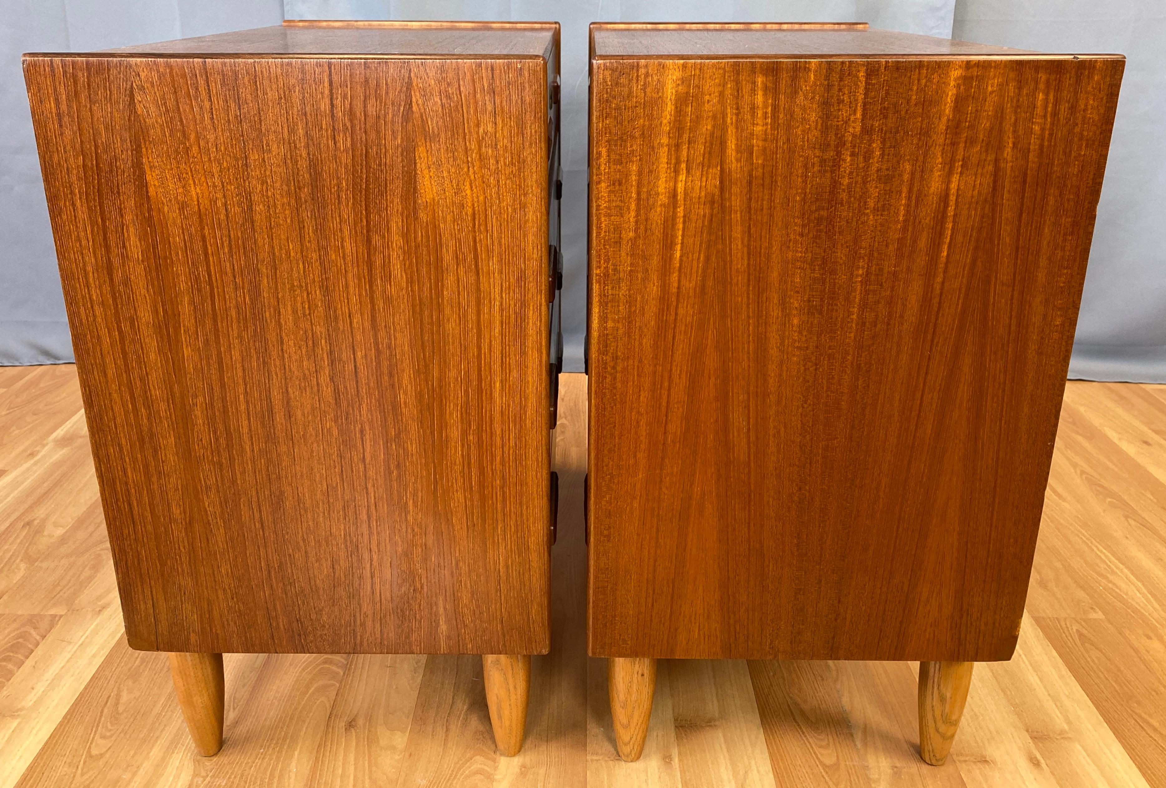 Pair of Vintage Danish Modern Teak Dressers or Nightstands by Dyrlund 8