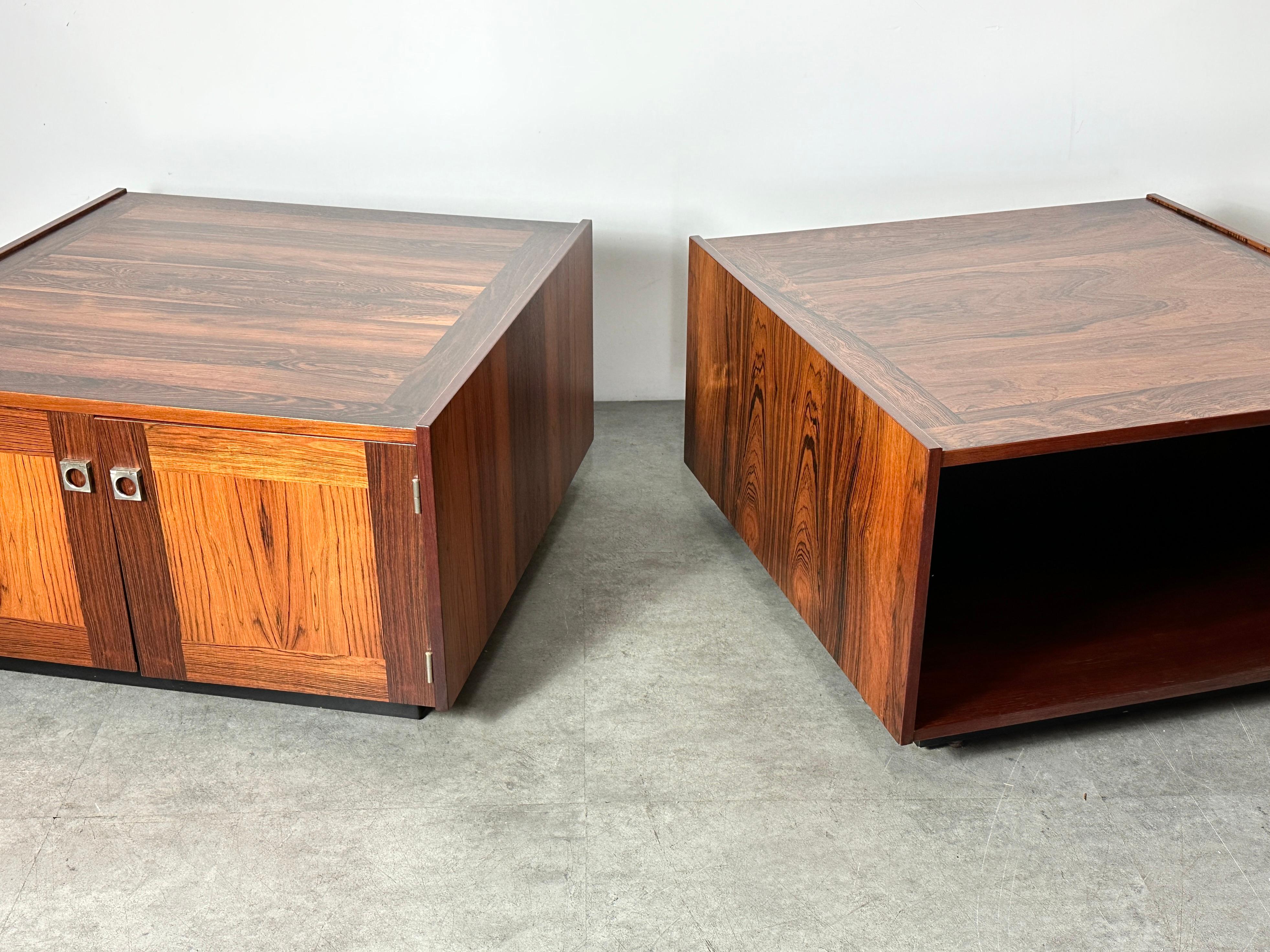 Pair Vintage Danish Rosewood nightstands side tables Johannes Sorth Bornholm  For Sale 12