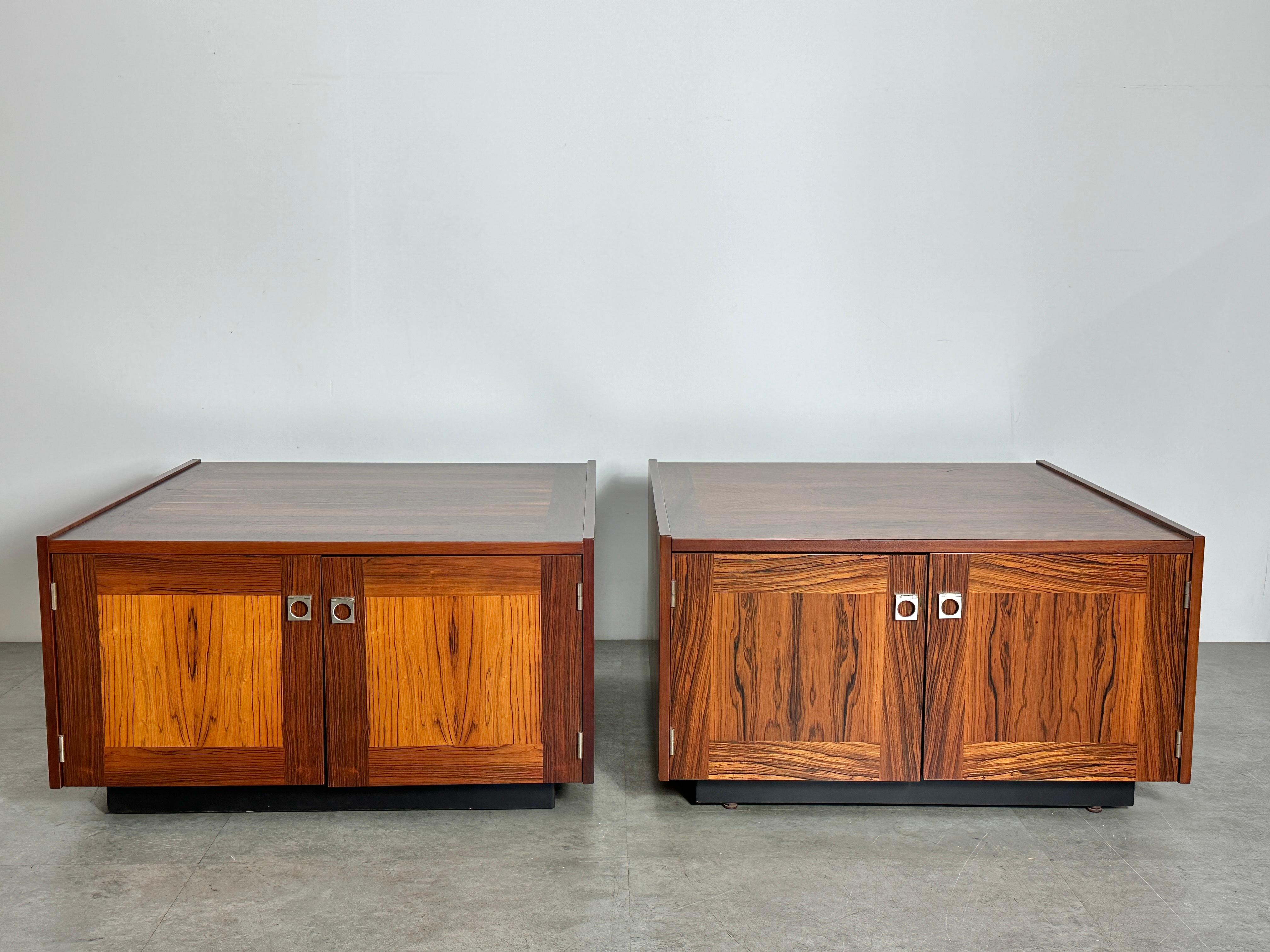 Pair Vintage Danish Rosewood nightstands side tables Johannes Sorth Bornholm  For Sale 3