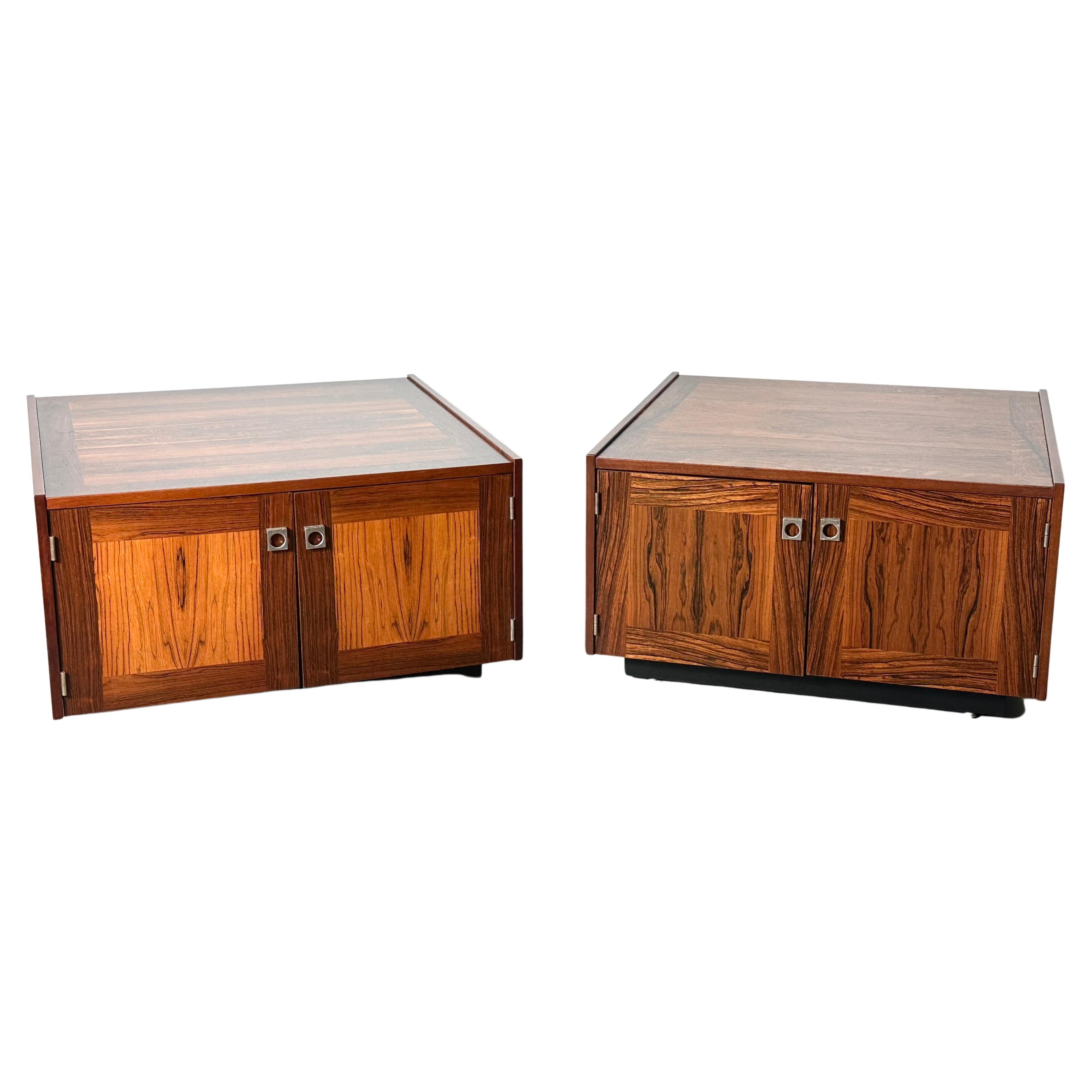 Pair Vintage Danish Rosewood nightstands side tables Johannes Sorth Bornholm