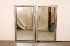 Paire de miroirs rectangulaires en forme d'étoile Vintage Églomisé - 5.75' de haut