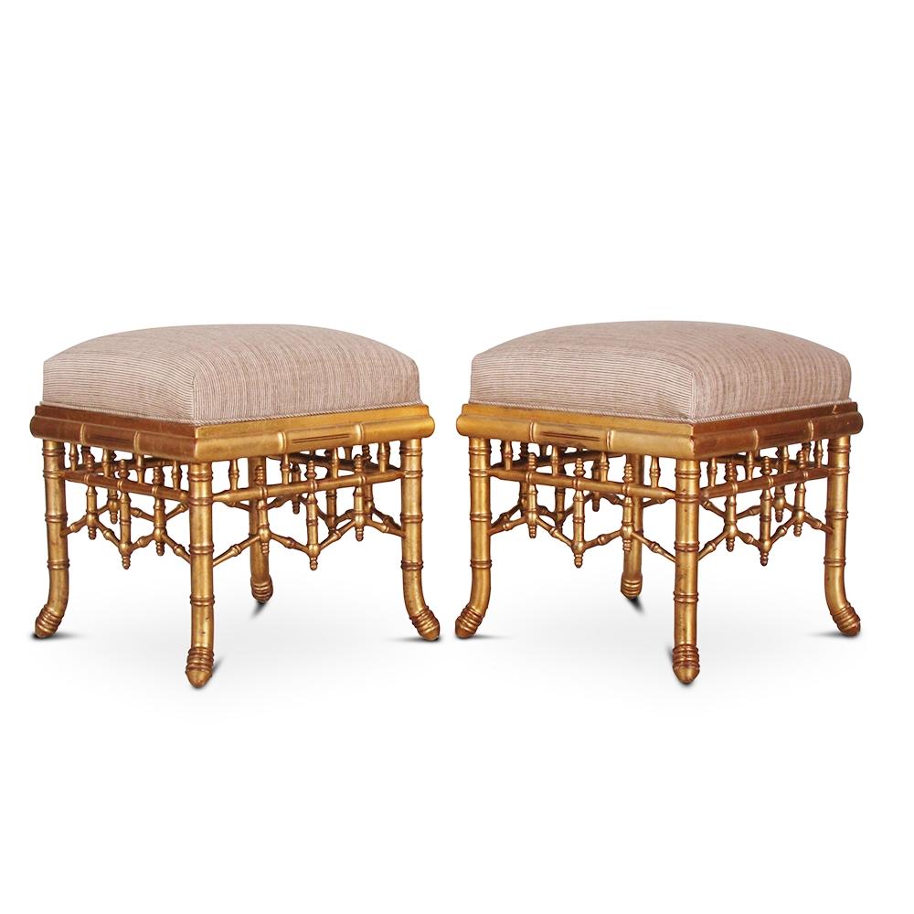 vintage bamboo stool
