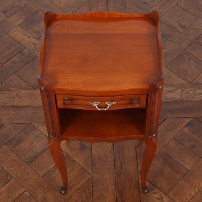 Pair of Vintage French Cherry Nightstands at 1stDibs