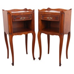 Pair of Vintage French Cherry Nightstands