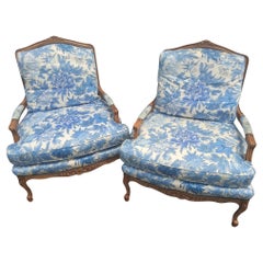 Wood Bergere Chairs