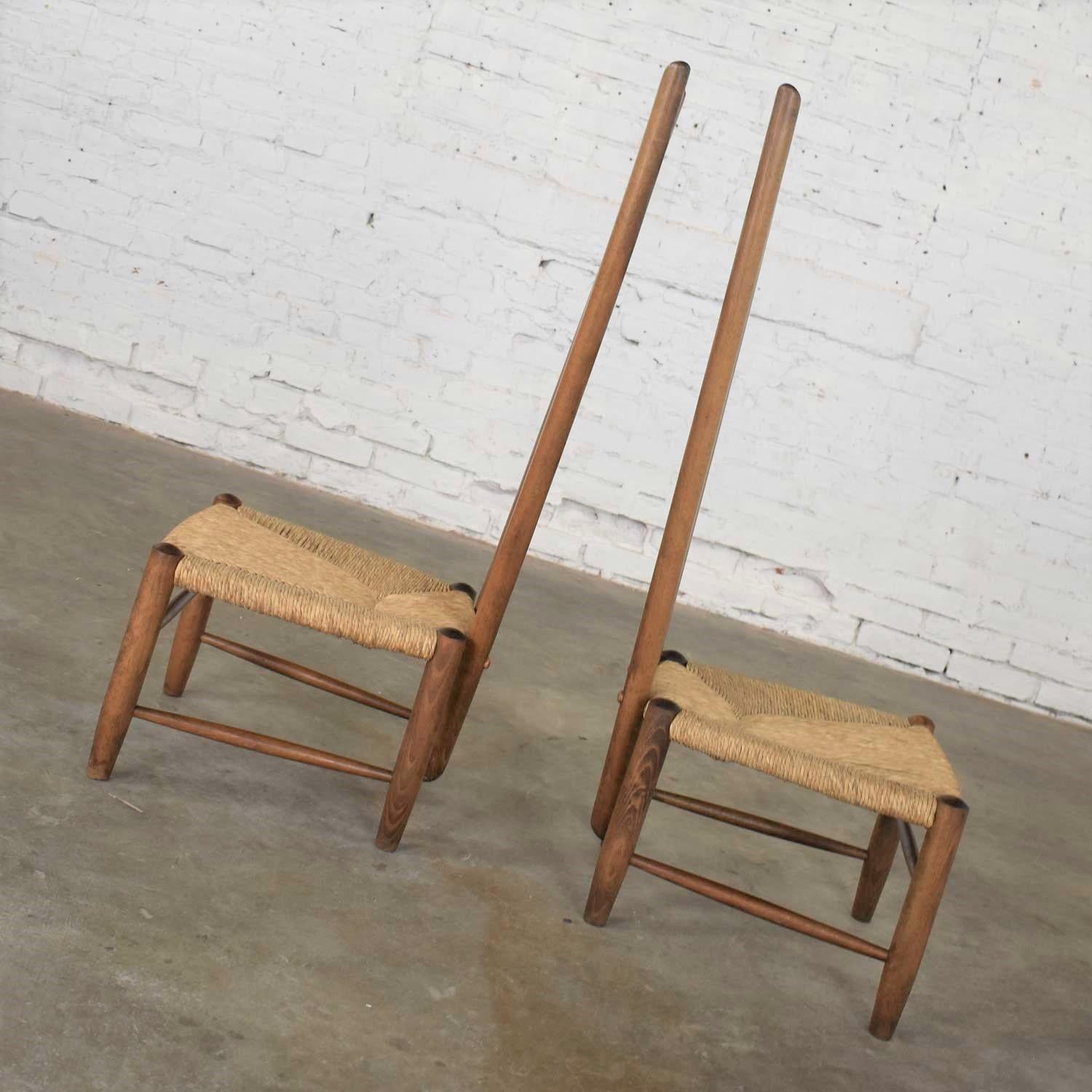 Pair of Vintage Fireside Ladderback Chairs by Gio Ponti for Casa e Giardino 1