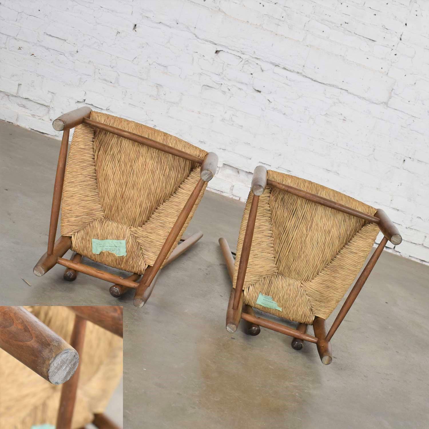 Pair of Vintage Fireside Ladderback Chairs by Gio Ponti for Casa e Giardino 4