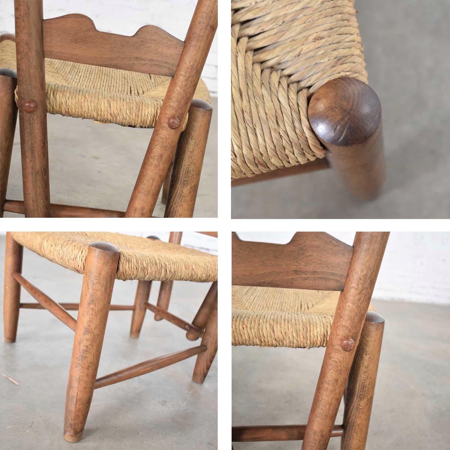 Pair of Vintage Fireside Ladderback Chairs by Gio Ponti for Casa e Giardino 5