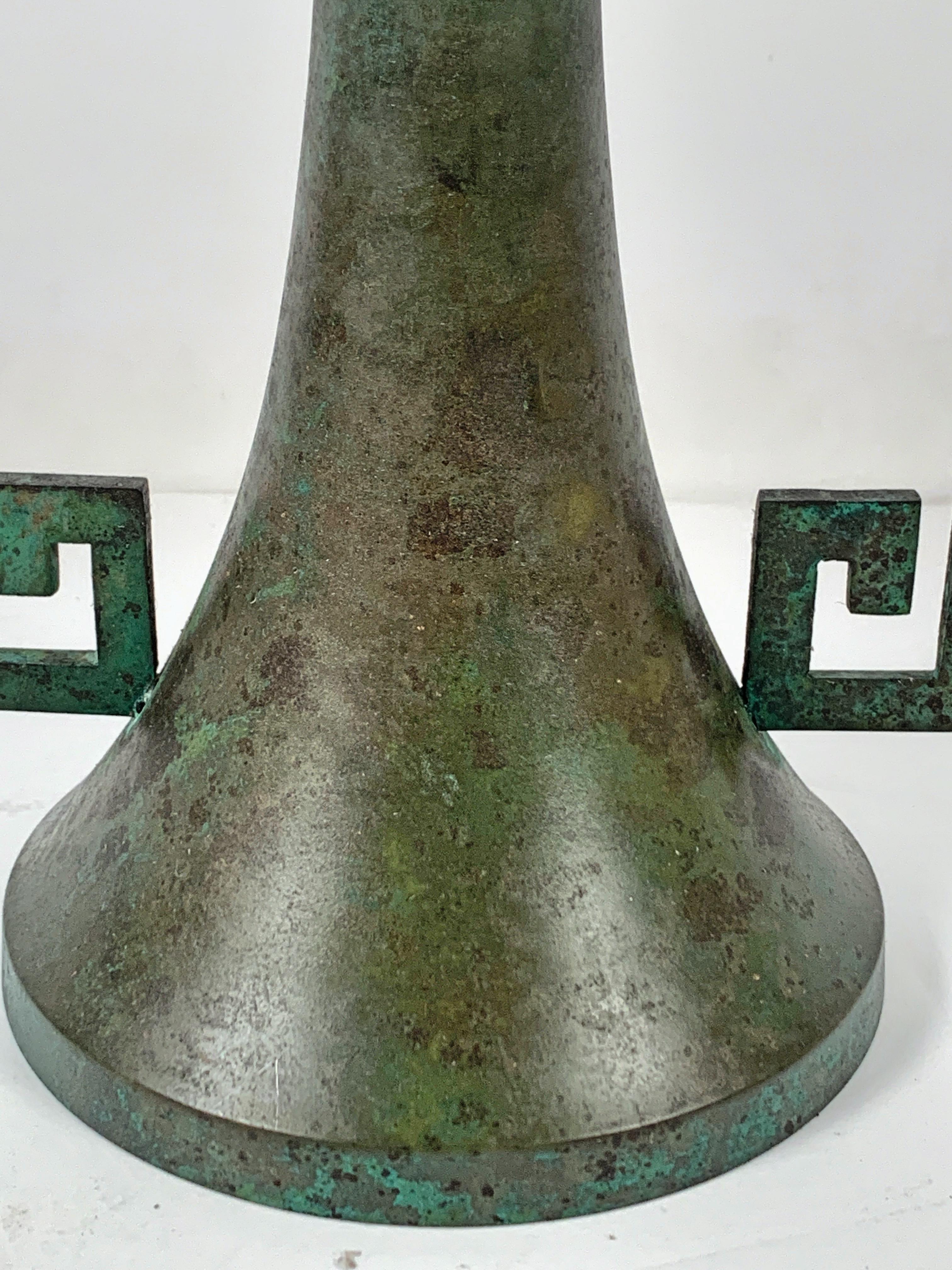 Pair of Vintage Japanese Bronze Usubata, Showa, Mid-20th Century, Japan 6