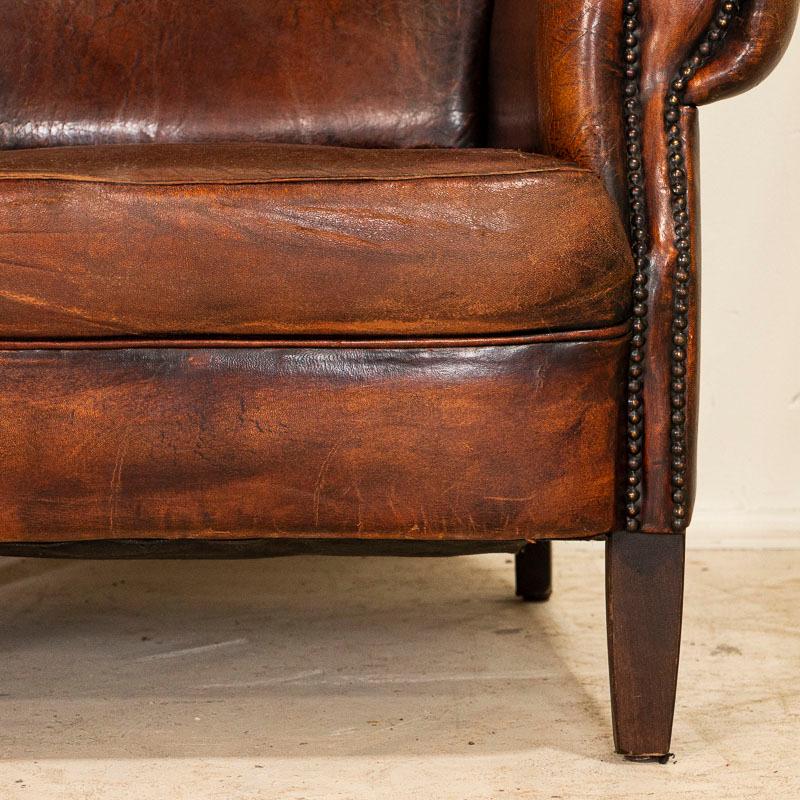 Pair of Vintage Leather Club Chairs 6