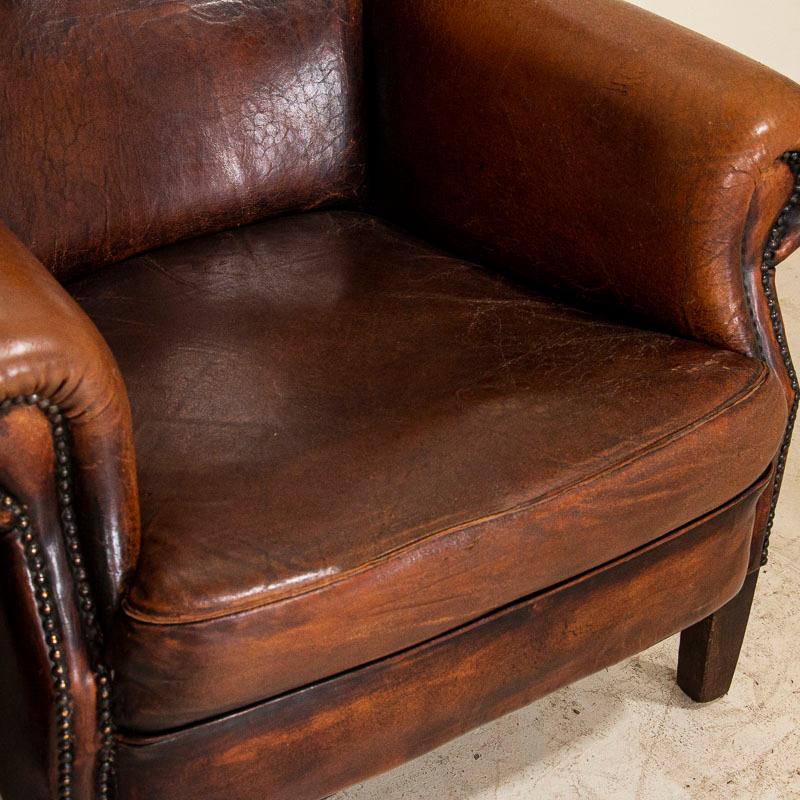 20th Century Pair of Vintage Leather Club Chairs