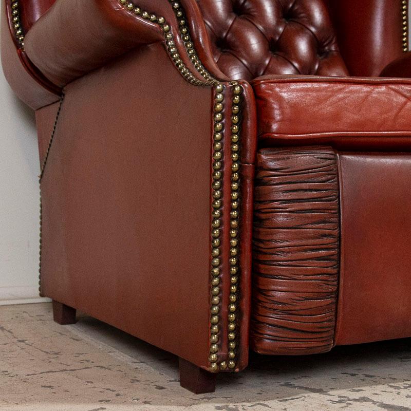 wingback leather recliner