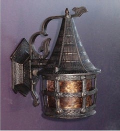 Pair Vintage Lodge Cottage Size Storybook Porch Lights