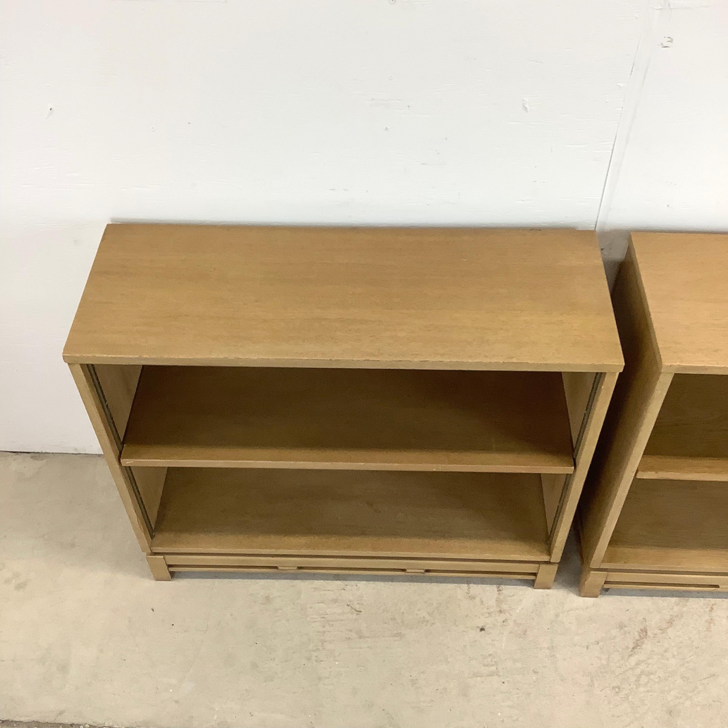 Pair Vintage Low Bookcases, 