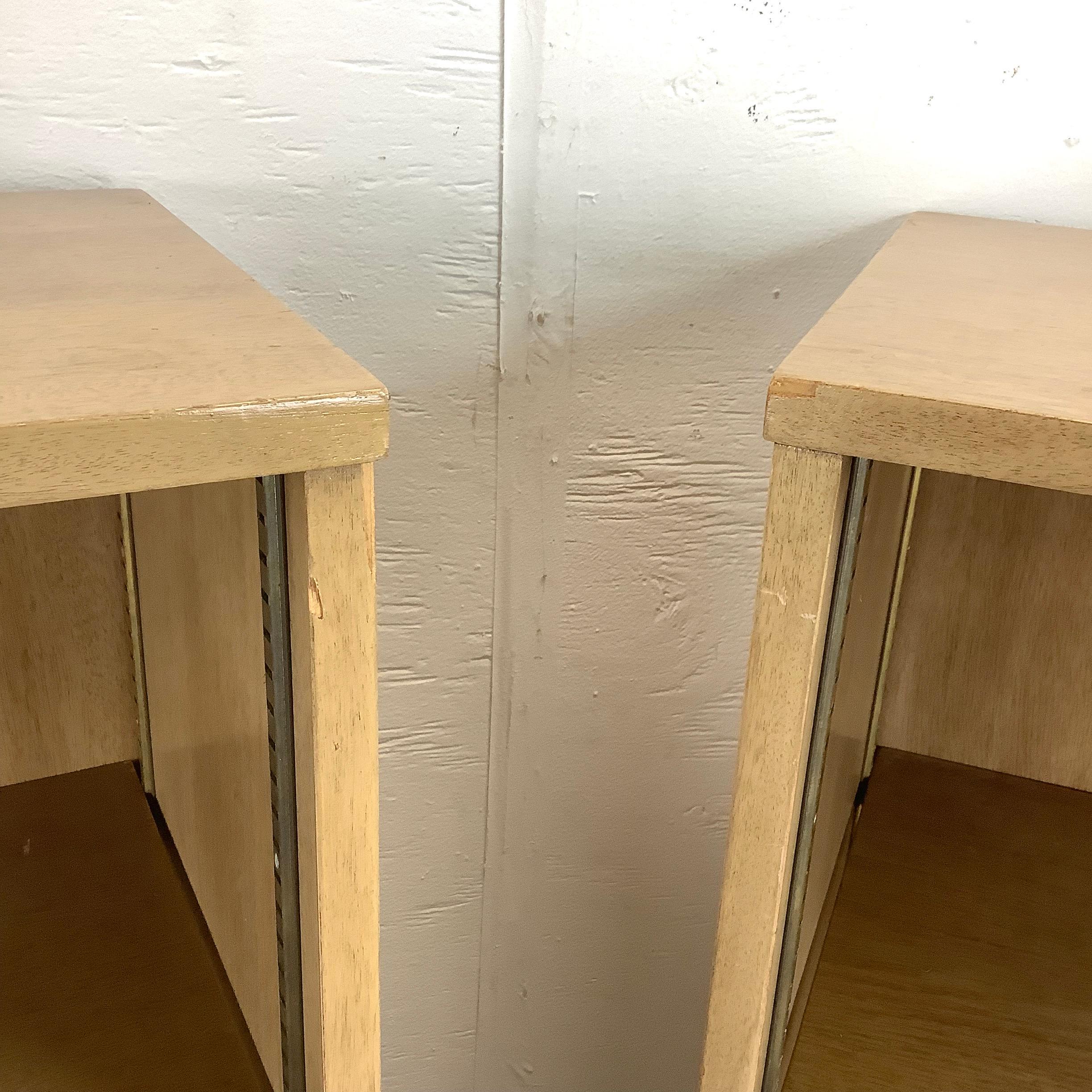 Pair Vintage Low Bookcases, 
