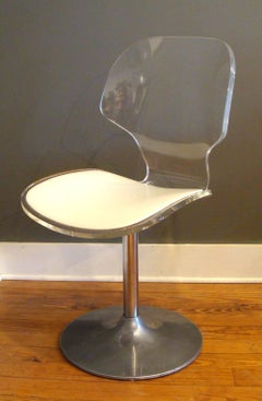 Pair of Vintage Lucite Chairs with Table by Hill
