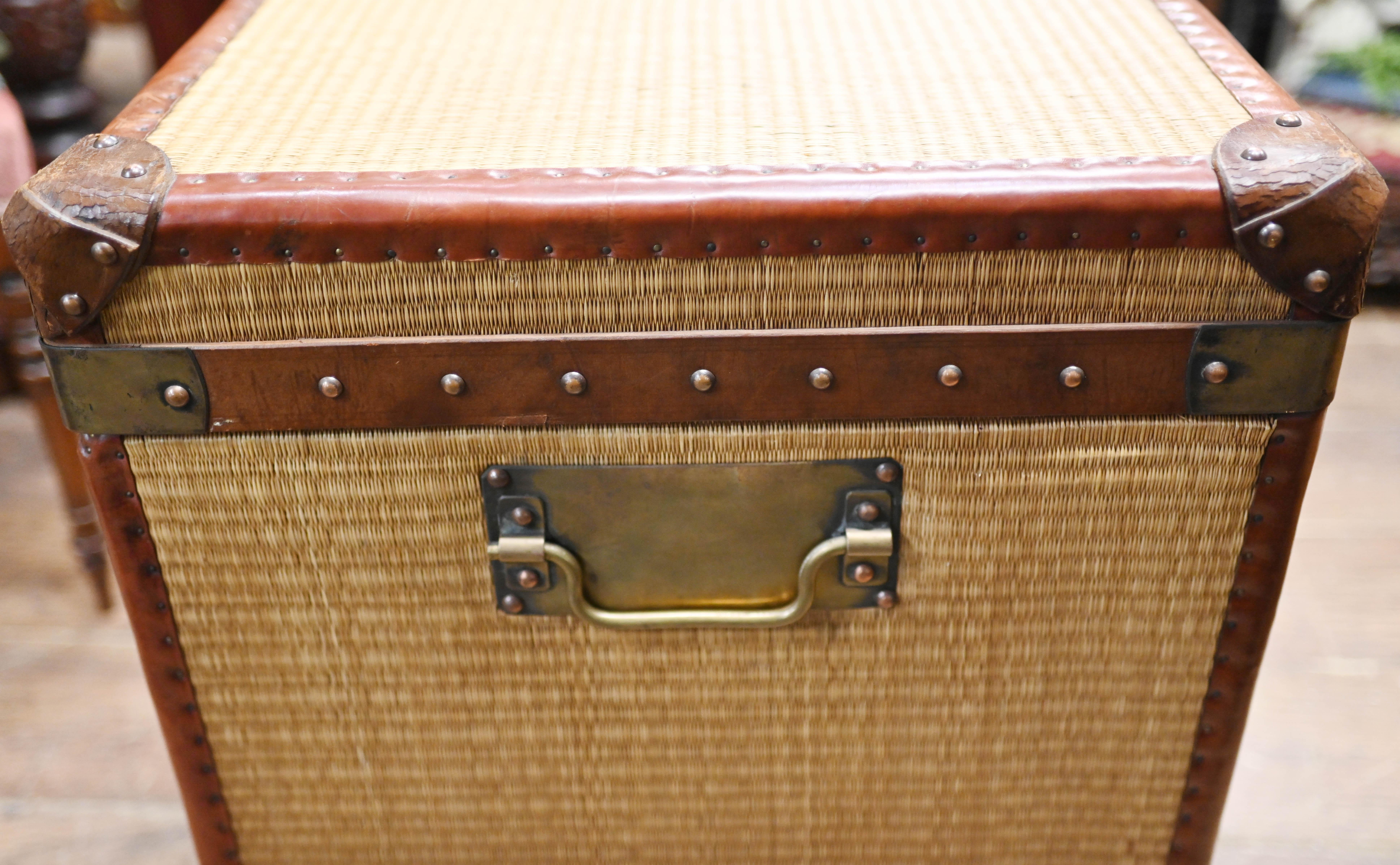 Paar Vintage Gepäck Koffer Reed Dampfer Fall Tabelle im Angebot 2