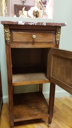 Pair of Vintage Marble-Top End Tables
