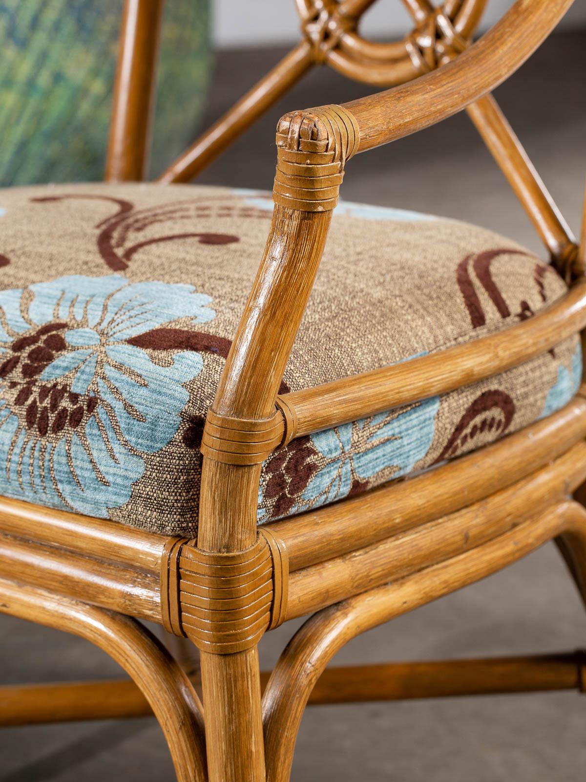 Pair of Vintage McGuire Bamboo Target Design Chairs, circa 1970 2