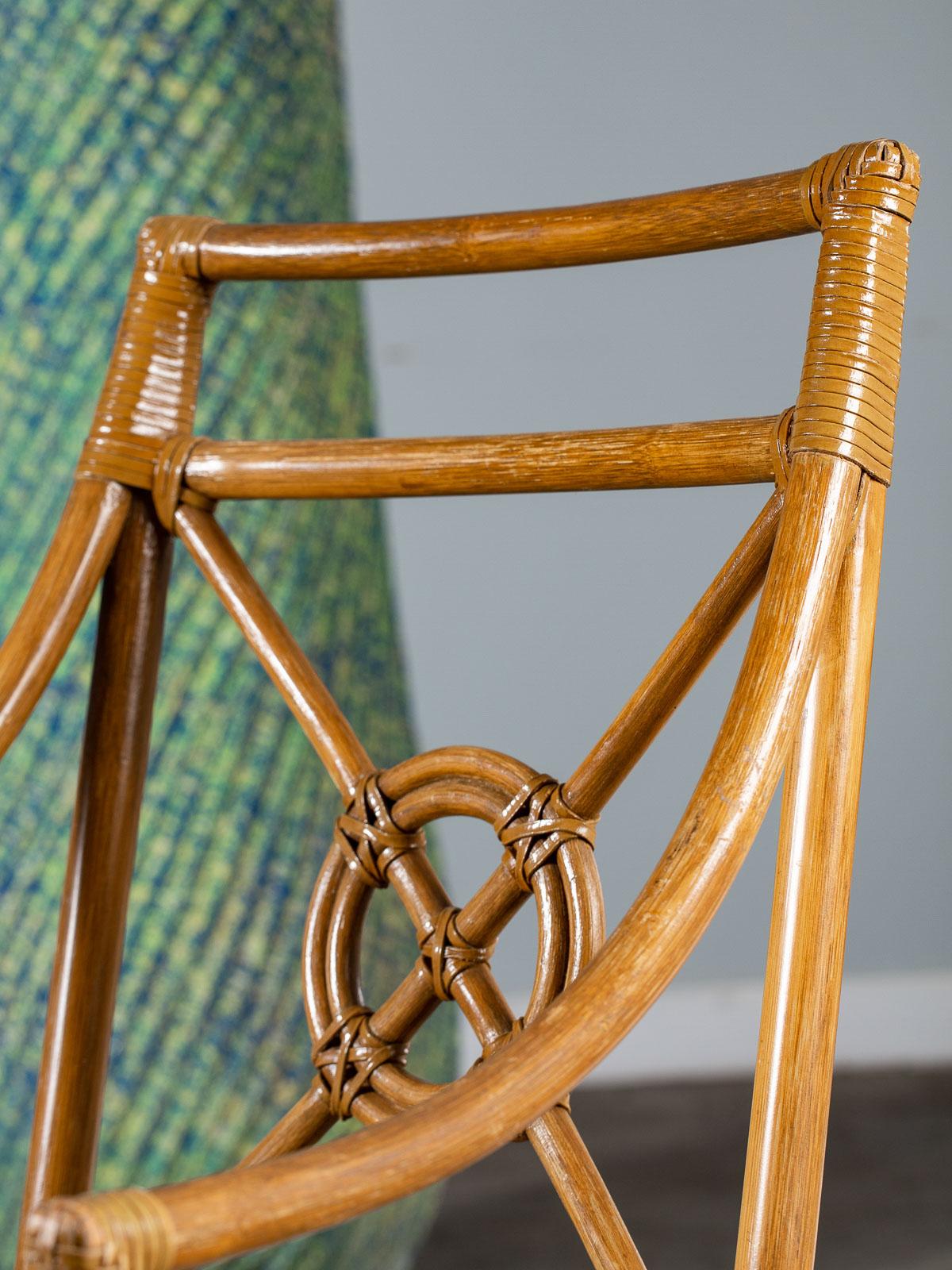 Pair of Vintage McGuire Bamboo Target Design Chairs, circa 1970 3