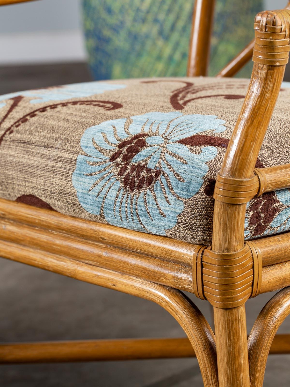 Pair of Vintage McGuire Bamboo Target Design Chairs, circa 1970 4