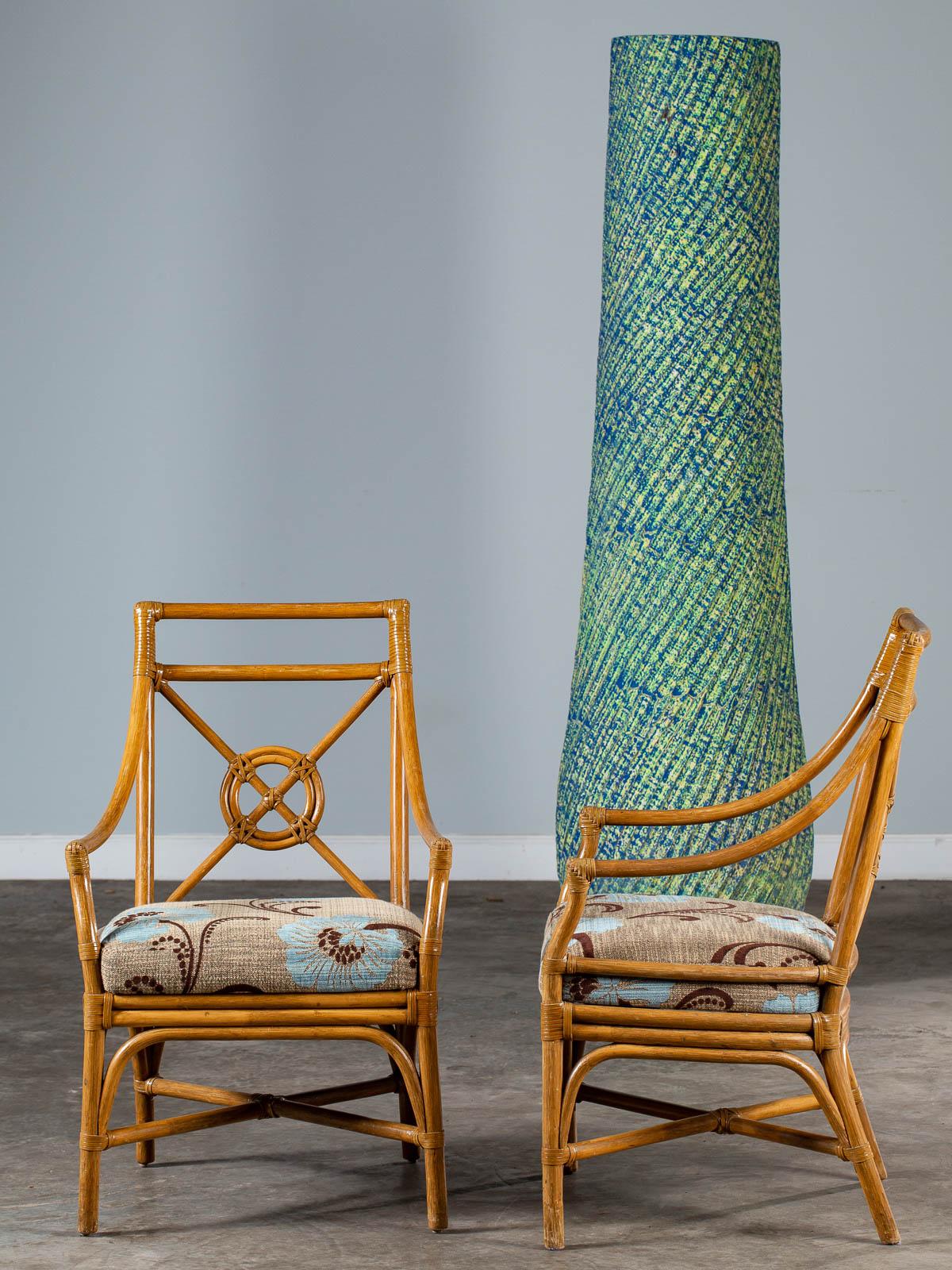 Pair of Vintage McGuire Bamboo Target Design Chairs, circa 1970 6