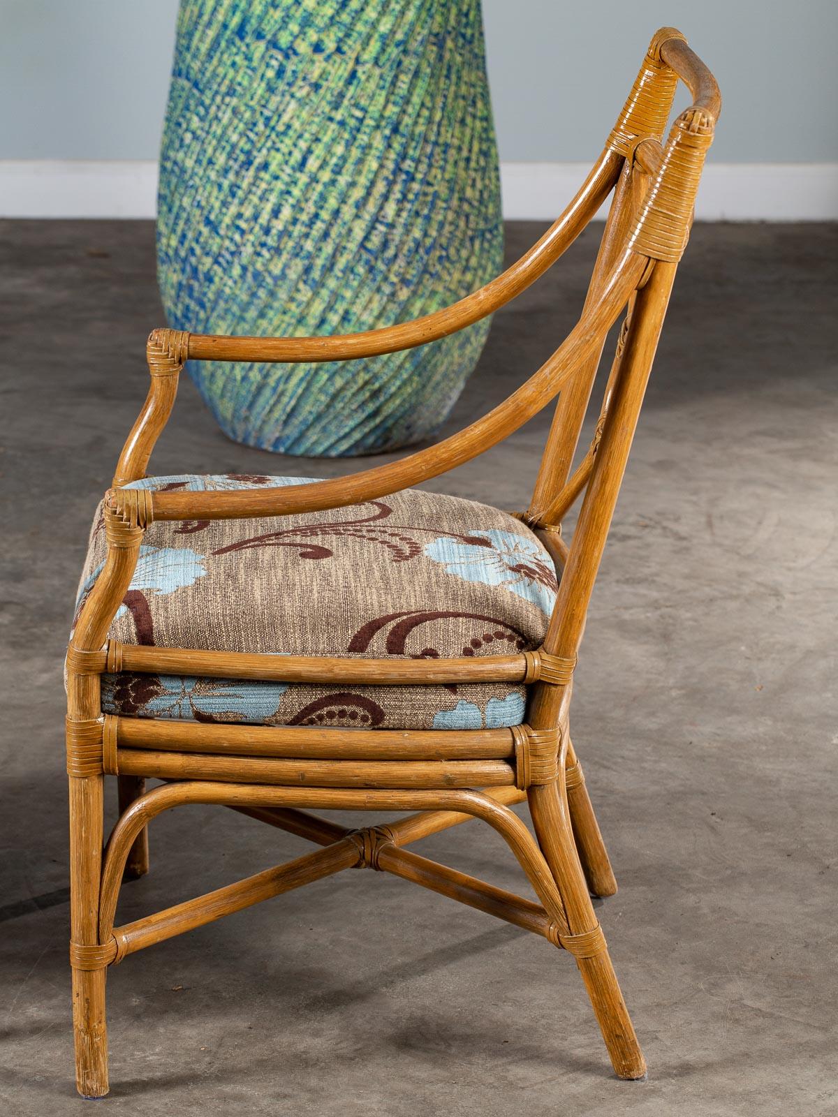 Pair of Vintage McGuire Bamboo Target Design Chairs, circa 1970 8