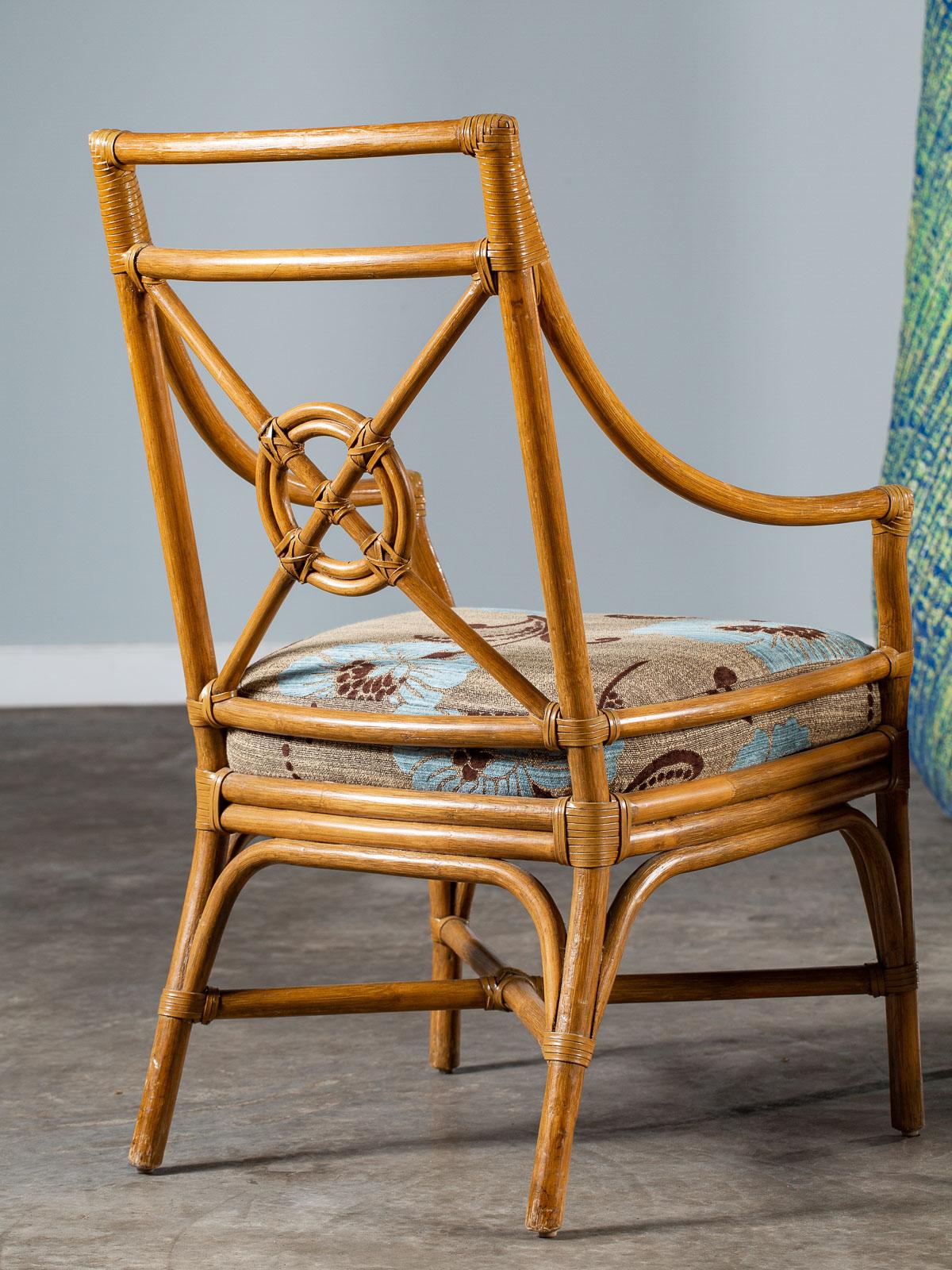 Pair of Vintage McGuire Bamboo Target Design Chairs, circa 1970 9