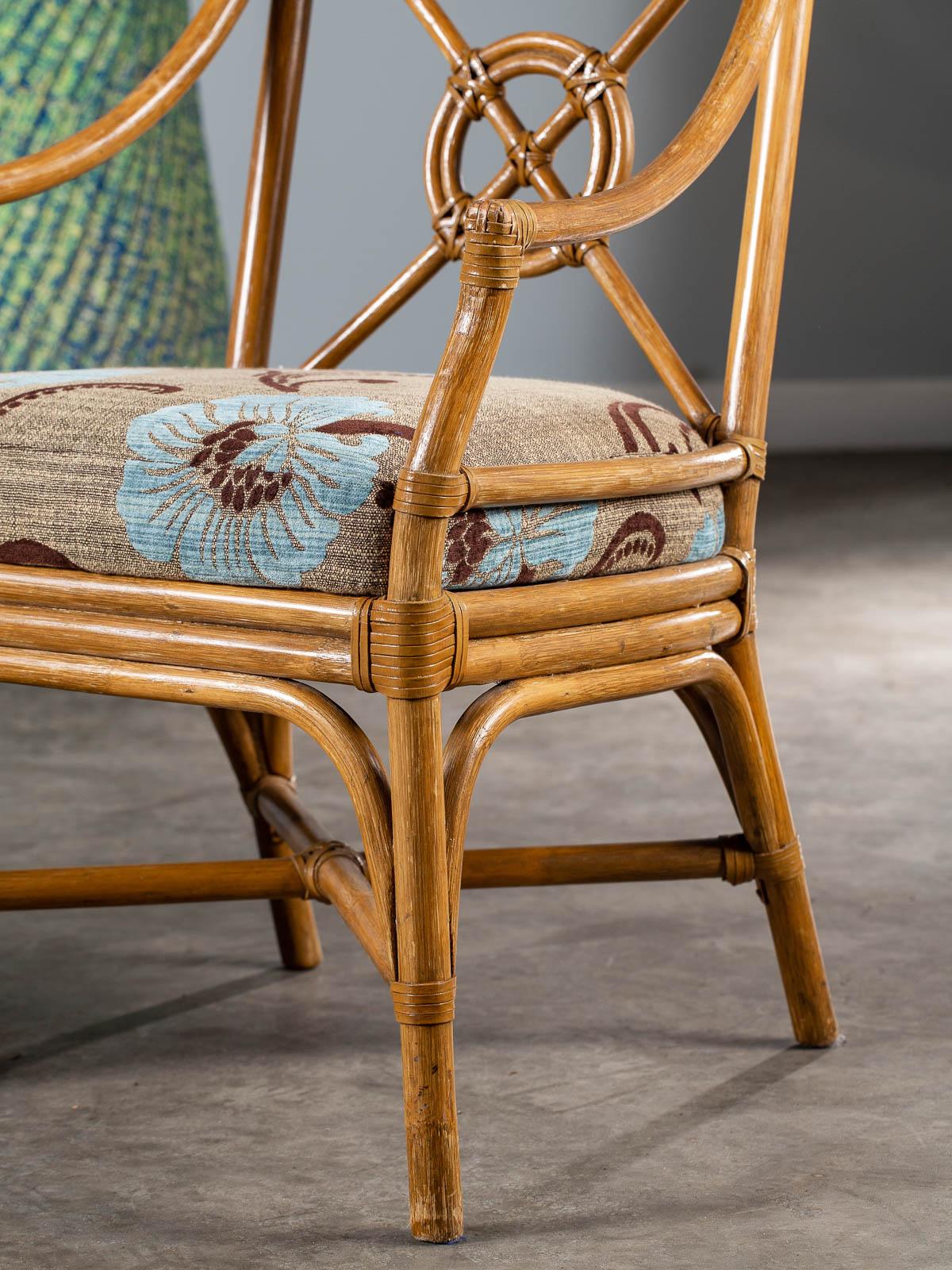 20th Century Pair of Vintage McGuire Bamboo Target Design Chairs, circa 1970