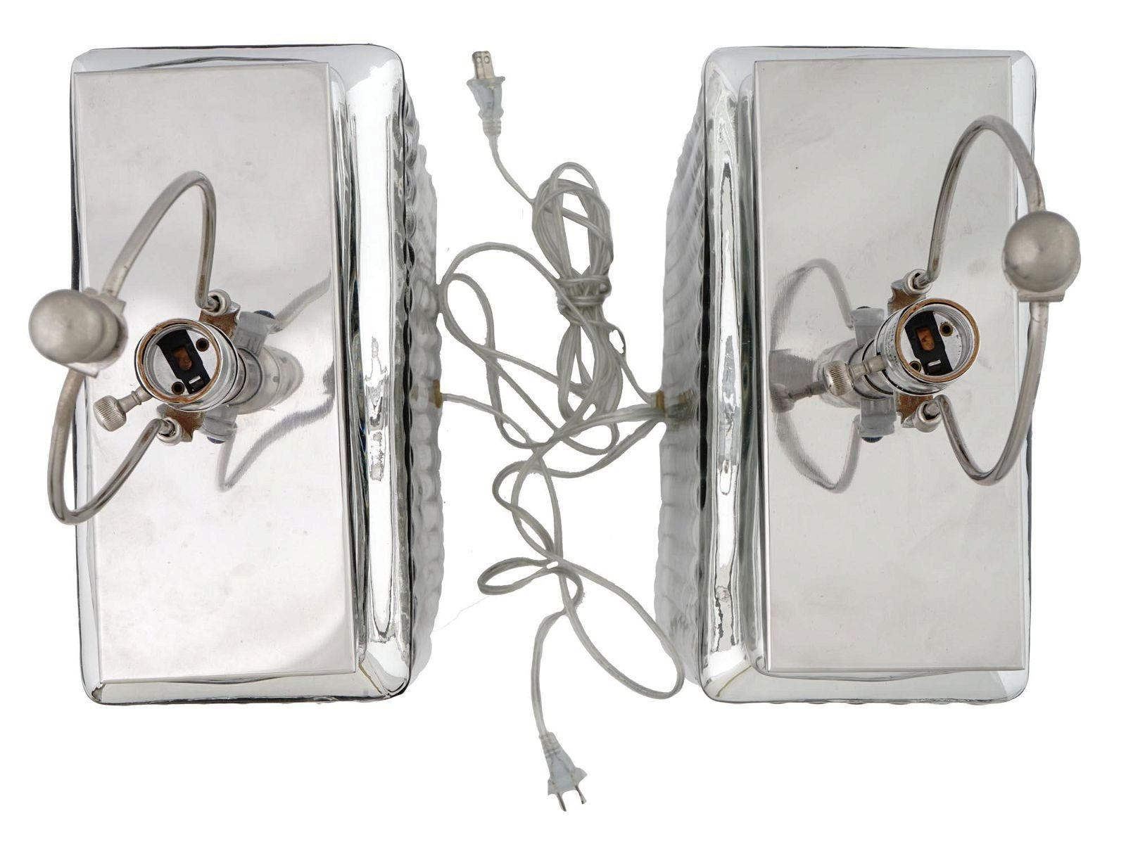Pair Vintage Mercury Glass Table Lamps In Good Condition For Sale In New York, NY