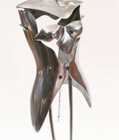 Pair Vintage Metal Mannequins Architectural Salvage