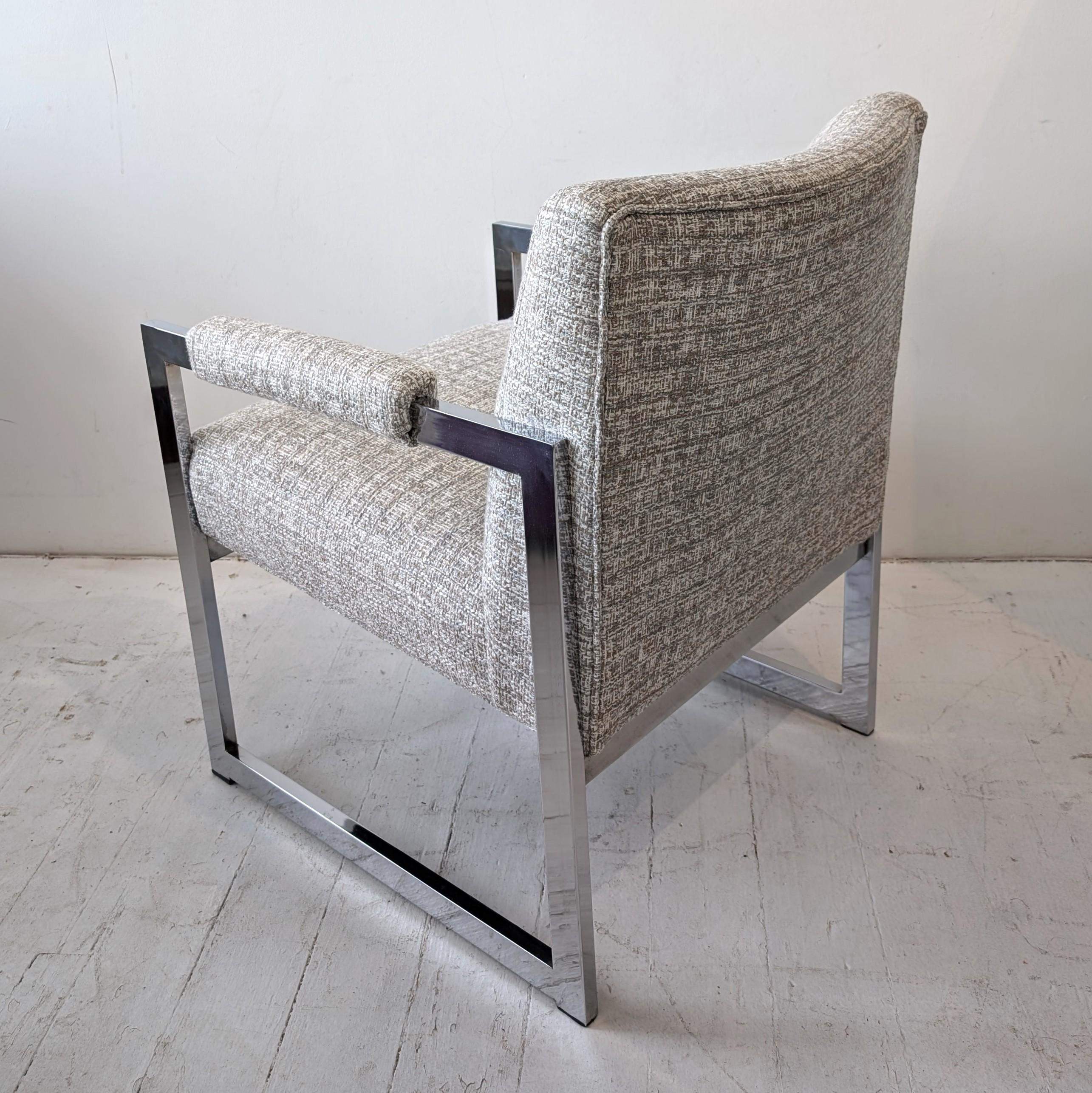 Steel Pair vintage midcentury armchairs by Adrian Pearsall Comfort Designs, USA 1970s For Sale