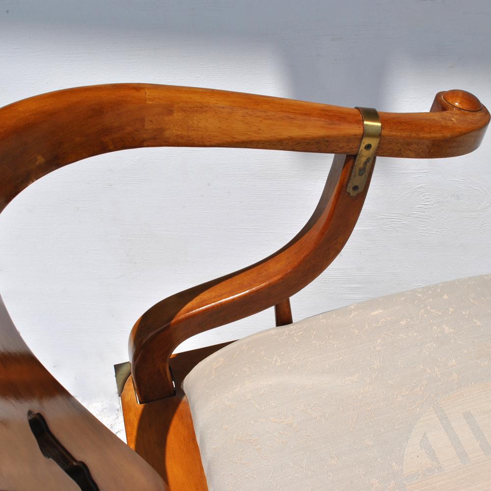 Late 20th Century Pair of Vintage Ming Style Century Chin Hua Horseshoe Lounge Chairs