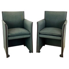Pair Vintage Modern Armchairs attr. Mario Bellini for Cassina