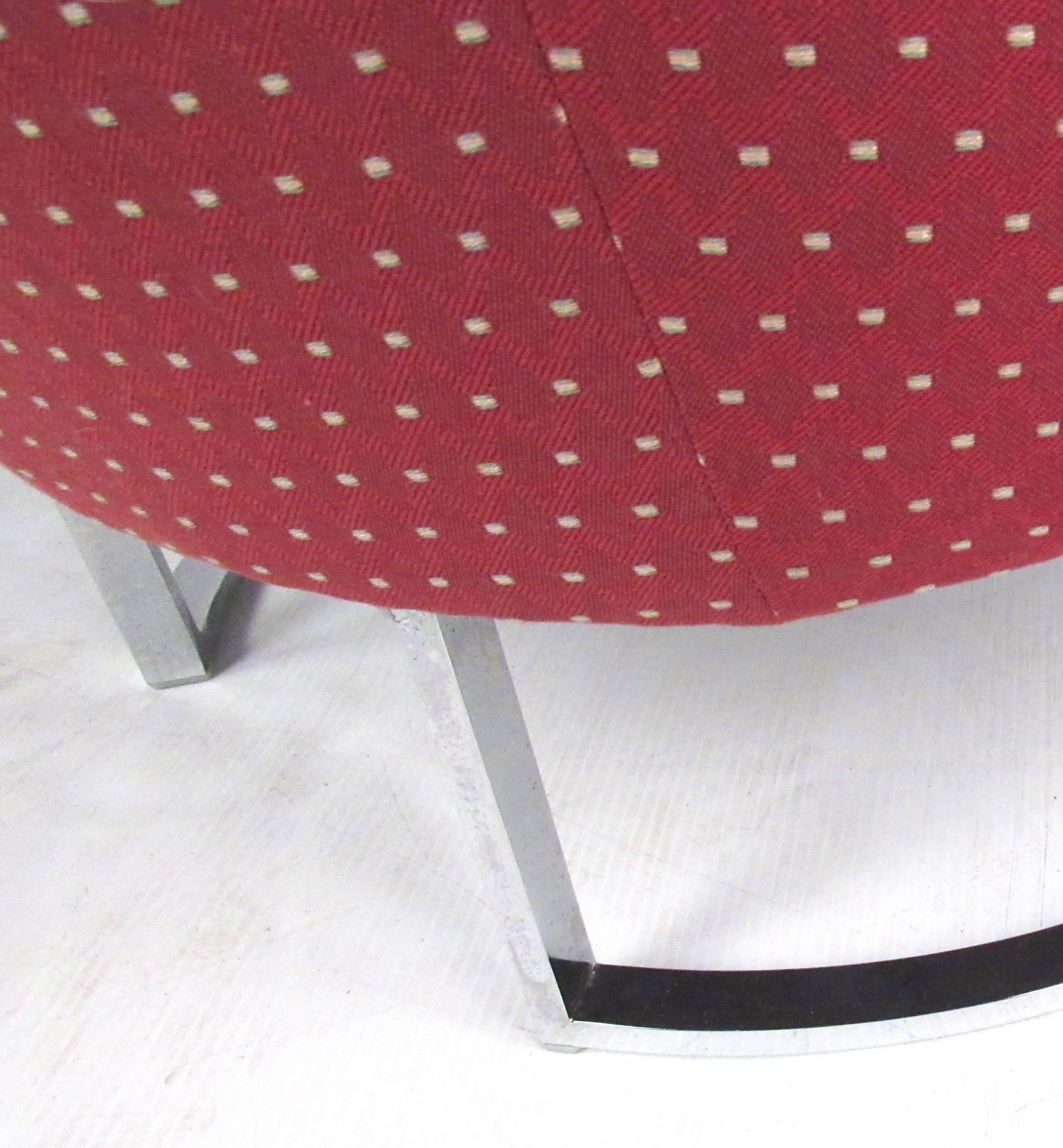 Paire de fauteuils de salon modernes vintage d'après Milo Baughman en vente 3