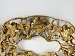 Pair Vintage Musi Goldtone Floral Shoe Clips