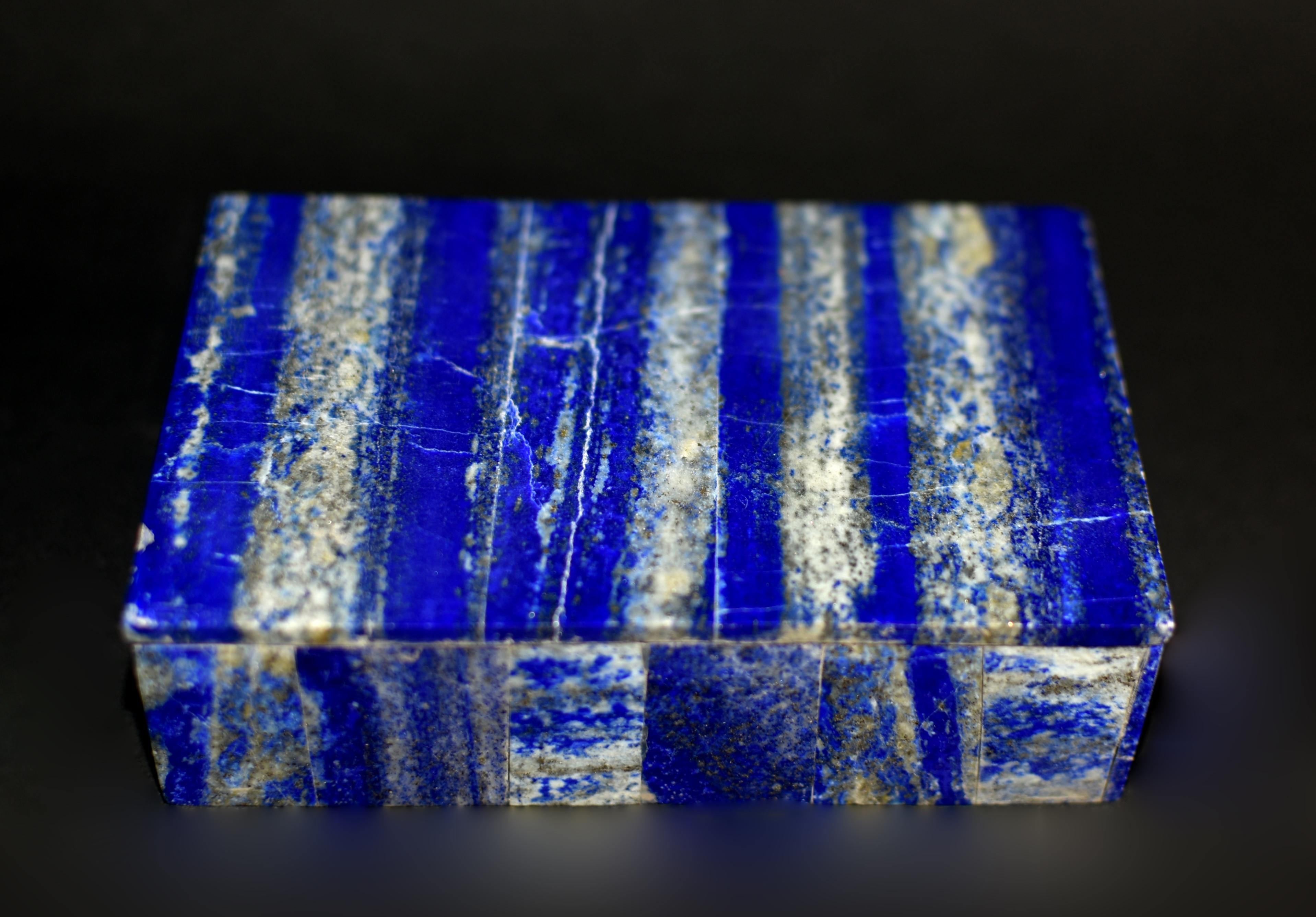 Pair Lapis Lazuli Boxes Beech Forest For Sale 4